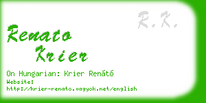 renato krier business card